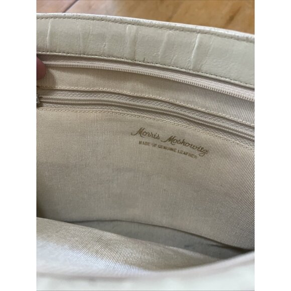 MORRIS MOSKOWITZ - Vintage - Off White Leather Clutch with Wrist Strap - Picture 5 of 10